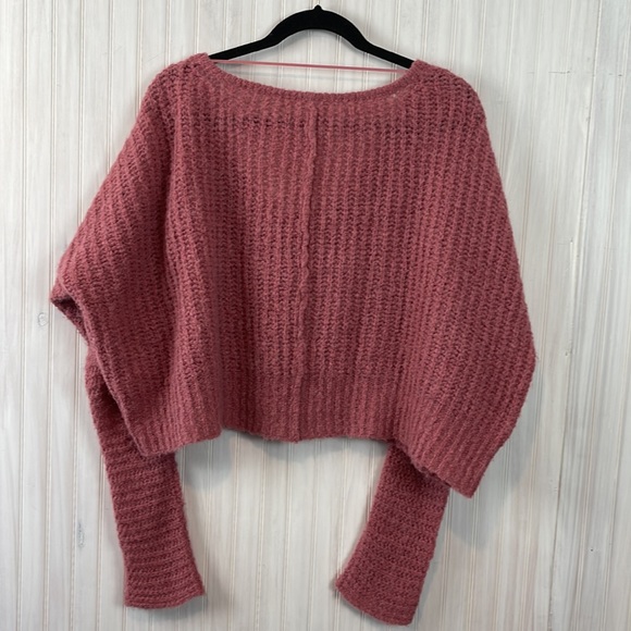 FRE PEOPLE MOON BEAN CROPPED ALPACA SWEATER - Picture 6 of 7